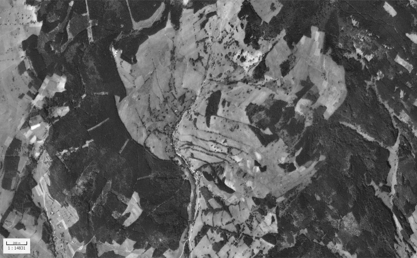 Sklenářovice v 50. letech